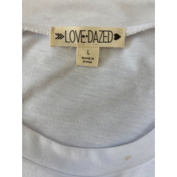 Happy Graphic Tee w Smile Design by Love Dazed T Shirt Colorful Birthdays Holida - Picture 4 of 13